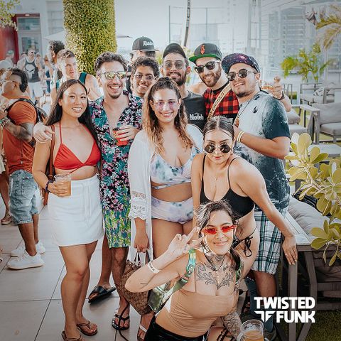 Hanging out with friends at Twisted Funk Sunset Sessions with Lavelle Dupree & Friends